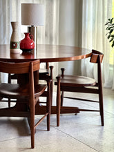 Load image into Gallery viewer, Mid-Century Imbuia Dining Set | 4 Chairs & Round Table
