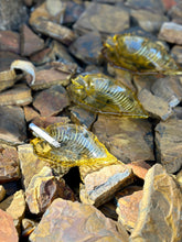 Load image into Gallery viewer, Retro Set of Glass Amber Ashtrays