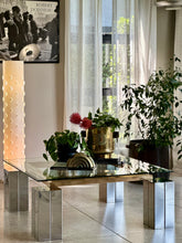 Load image into Gallery viewer, Mid-Century Chrome & Brass Coffee Table