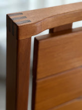 Load image into Gallery viewer, MCM Headboard With Pedestals in Walnut