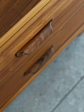 Load image into Gallery viewer, MCM Headboard With Pedestals in Walnut