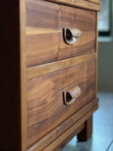 Load image into Gallery viewer, MCM Headboard With Pedestals in Walnut