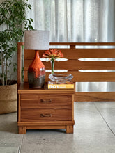 Load image into Gallery viewer, MCM Headboard With Pedestals in Walnut