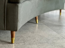 Load image into Gallery viewer, Vintage Curved Couch