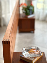 Load image into Gallery viewer, MCM Headboard With Pedestals in Walnut