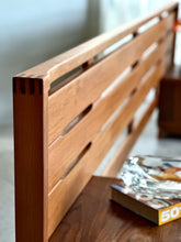 Load image into Gallery viewer, MCM Headboard With Pedestals in Walnut
