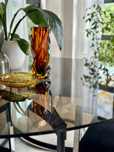 Load image into Gallery viewer, Round Smoked Glass & Black Steel Base, Dining Table