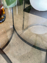 Load image into Gallery viewer, Round Smoked Glass & Black Steel Base, Dining Table