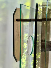 Load image into Gallery viewer, Retro Chrome and Glass Panelled Ceiling Pendant