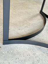 Load image into Gallery viewer, Round Smoked Glass & Black Steel Base, Dining Table