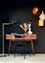 Load image into Gallery viewer, Vintage Solid Brass Standing Lamp, Adjustable Shade