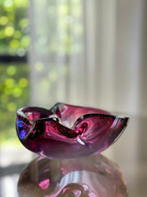 Load image into Gallery viewer, Murano Blue/Pink Ashtray/Bowl