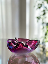 Load image into Gallery viewer, Murano Blue/Pink Ashtray/Bowl