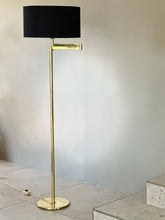 Load image into Gallery viewer, Vintage Solid Brass Standing Lamp, Adjustable Shade