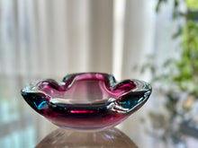 Load image into Gallery viewer, Murano Blue/Pink/Purple Ashtray/Bowl