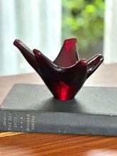 Load image into Gallery viewer, Murano Style Glass - Deep Red Trinket Bowl