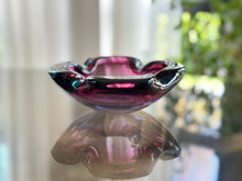 Load image into Gallery viewer, Murano Blue/Pink/Purple Ashtray/Bowl