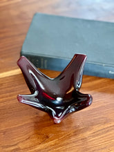 Load image into Gallery viewer, Murano Style Glass - Deep Red Trinket Bowl