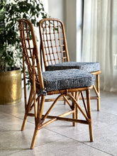 Load image into Gallery viewer, Pair of Vintage Bamboo Side Chairs
