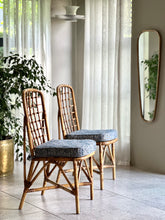 Load image into Gallery viewer, Pair of Vintage Bamboo Side Chairs