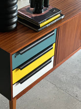 Load image into Gallery viewer, Mid-Century Modern Sideboard - Multi-coloured Drawers
