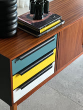Load image into Gallery viewer, Mid-Century Modern Sideboard - Multi-coloured Drawers