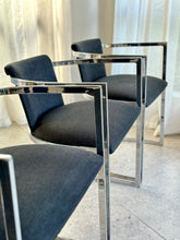 Load image into Gallery viewer, Set of 4 Chromed, Dining Chairs