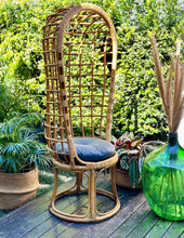 Load image into Gallery viewer, Vintage Cocoon Cane Chair
