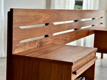 Load image into Gallery viewer, Retro Kiaat Headboard & Pedestals