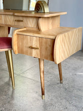 Load image into Gallery viewer, Retro Maple-Wood Dressing Table & Stool