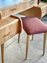 Load image into Gallery viewer, Retro Maple-Wood Dressing Table & Stool