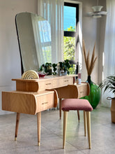 Load image into Gallery viewer, Retro Maple-Wood Dressing Table & Stool