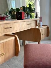 Load image into Gallery viewer, Retro Maple-Wood Dressing Table & Stool