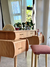 Load image into Gallery viewer, Retro Maple-Wood Dressing Table & Stool