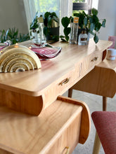 Load image into Gallery viewer, Retro Maple-Wood Dressing Table & Stool