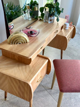 Load image into Gallery viewer, Retro Maple-Wood Dressing Table & Stool