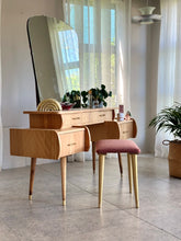 Load image into Gallery viewer, Retro Maple-Wood Dressing Table & Stool