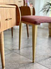 Load image into Gallery viewer, Retro Maple-Wood Dressing Table & Stool