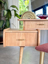 Load image into Gallery viewer, Retro Maple-Wood Dressing Table & Stool