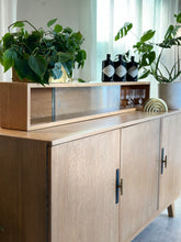 Load image into Gallery viewer, Retro Oak Sideboard with additional Top storage