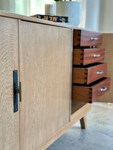 Load image into Gallery viewer, Retro Oak Sideboard with additional Top storage