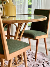 Load image into Gallery viewer, Vintage Cane and Wicker Round Dining Table