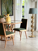 Load image into Gallery viewer, Vintage Cane and Wicker Round Dining Table