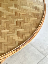 Load image into Gallery viewer, Vintage Cane and Wicker Round Dining Table