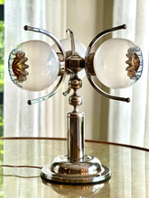 Load image into Gallery viewer, Bold Occasional Table Lamp - Chrome and Murano