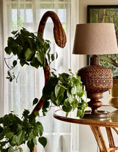 Load image into Gallery viewer, Rare MCM Bamboo and Rattan Plant Stand