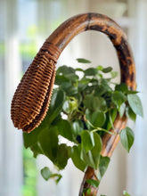 Load image into Gallery viewer, Rare MCM Bamboo and Rattan Plant Stand