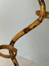 Load image into Gallery viewer, Rare MCM Bamboo and Rattan Plant Stand