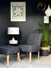 Load image into Gallery viewer, Retro Occasional Chair & Footstool
