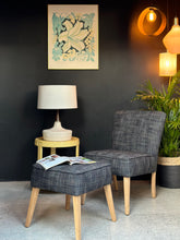 Load image into Gallery viewer, Retro Occasional Chair & Footstool